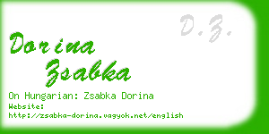 dorina zsabka business card